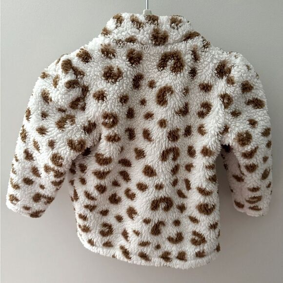 Carter's Cheetah Print Fleece Baby Half-Zip Sweatshirt Size 18 Months - Picture 2 of 4